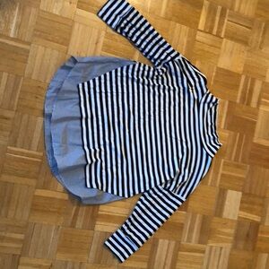 Loft size M black&white long sleeve strip top. Worn twice